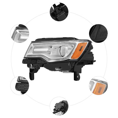 For 14-21 Jeep Grand Cherokee HID Headlight NON AFS 10 Pins Models Left Headlamp
