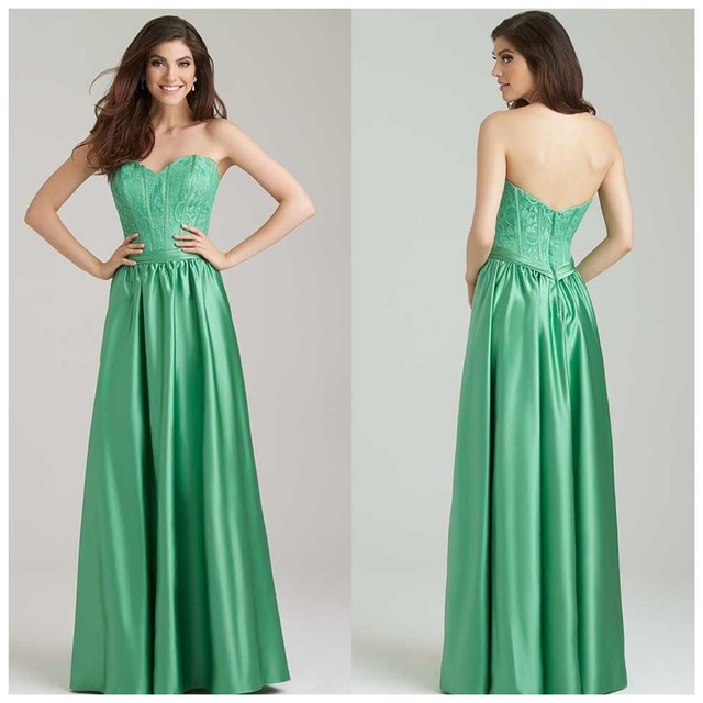 NWT Allure Bridals Bridesmaid Dress 1461 Juniper Green Formal Gown New