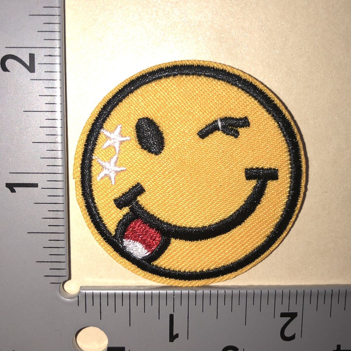 He Did It” Smiley Face Emoji Iron On Patch 2”