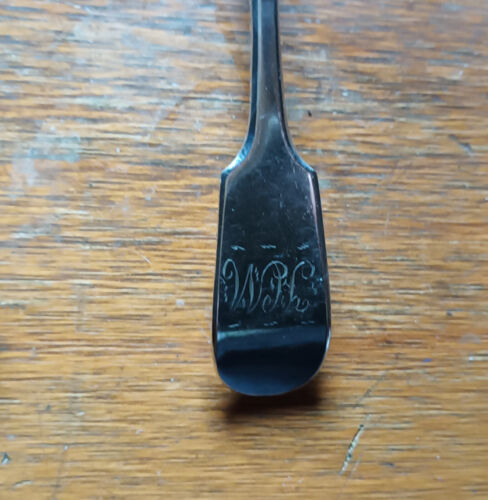 5 FRUIT Spoons A1 Silver Plated 5.5 " Fiddle Pattern Monogramed - Picture 7 of 7