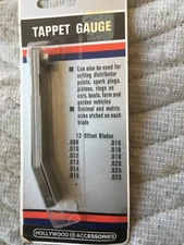 Vintage Hollywood Accessories  T21C Tappet Gauge Feeler Gauge 12 OS Blades NOS