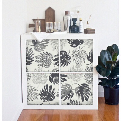 Decals Kallax / Expedit IKEA Monstera Leaves Exotic Pattern Removable  Sticker | eBay