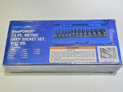 CORNWELL TOOLS CBP1LM 13 PC METRIC DEEP SOCKET SET 1/4 IN DRIVE (CJL058070)