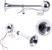 12v Marine Boat Horn Stainless Steel Single Trumpet Rv Trailer Low Tone 16-18 12v Marine Boat Horn Stainless Steel Single Trumpet Rv Trailer Low Tone 16-18