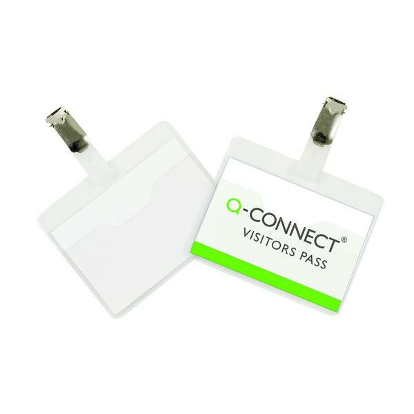 Q-Connect Visitor Badge 60X90mm (25 Pack) - Image 3