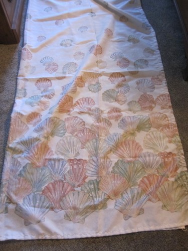 Springs Pastel Colors Coastal Seashells Cloth Shower Curtain eBay