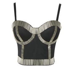 Lady Sexy Tank Bustier Bra Vest Crop Tops Blouse Spaghetti Straps Punk Club Slim