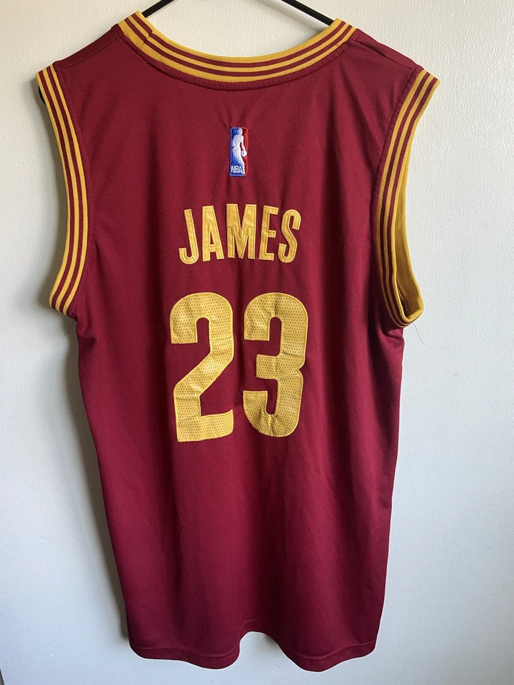 100% Authentic Lebron James Adidas 2015 NBA Finals Cavaliers Jersey Size L - Image 3 of 4