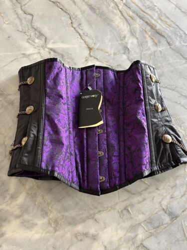 Corset Story PURPLE STEAMPUNK LONGLINE UNDERBUST CORSET 18 UK, 14 US