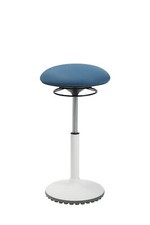 Bürohocker Drehhocker Stehhilfe living chairs Stehhocker weiß/petrolblau NEUWARE