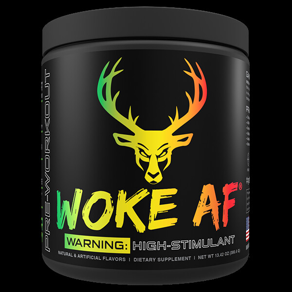 Bucked Up WOKE AF High Stimulant PreWorkout Blue Raz Supplement 30 Servings for sale online