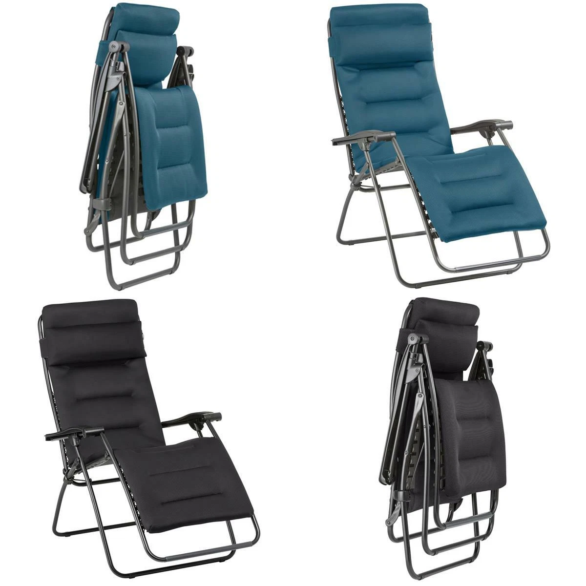 Lafuma RSXA Clip Air Comfort XL Recliner LFM2042 Acier Coral Blue
