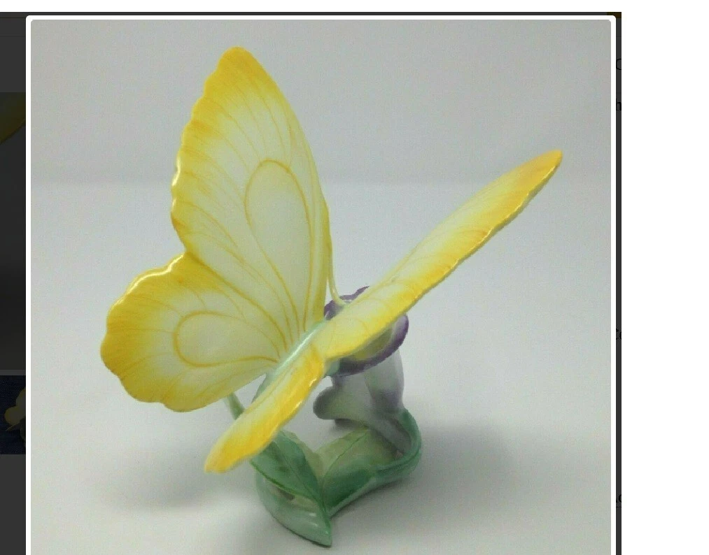 Herend Porcelain Butterfly Figurine - Thumbnail 2