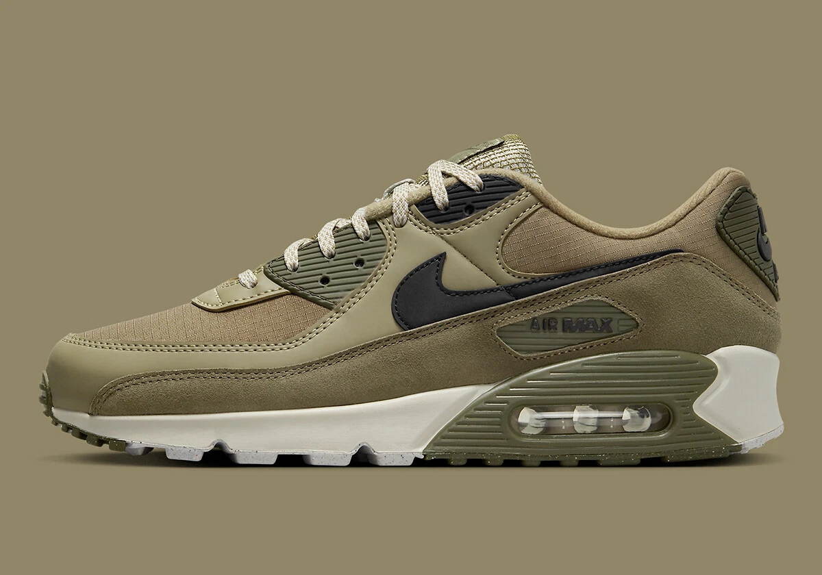 Nike Air Max 90 Neutral Olive Green Light Bone Black FB9657-200 