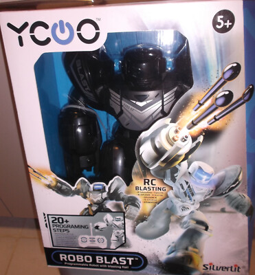 YCOO Robo Blast schwarzer programmierbarer Roboter Fernbedienung 34 cm Silverlit