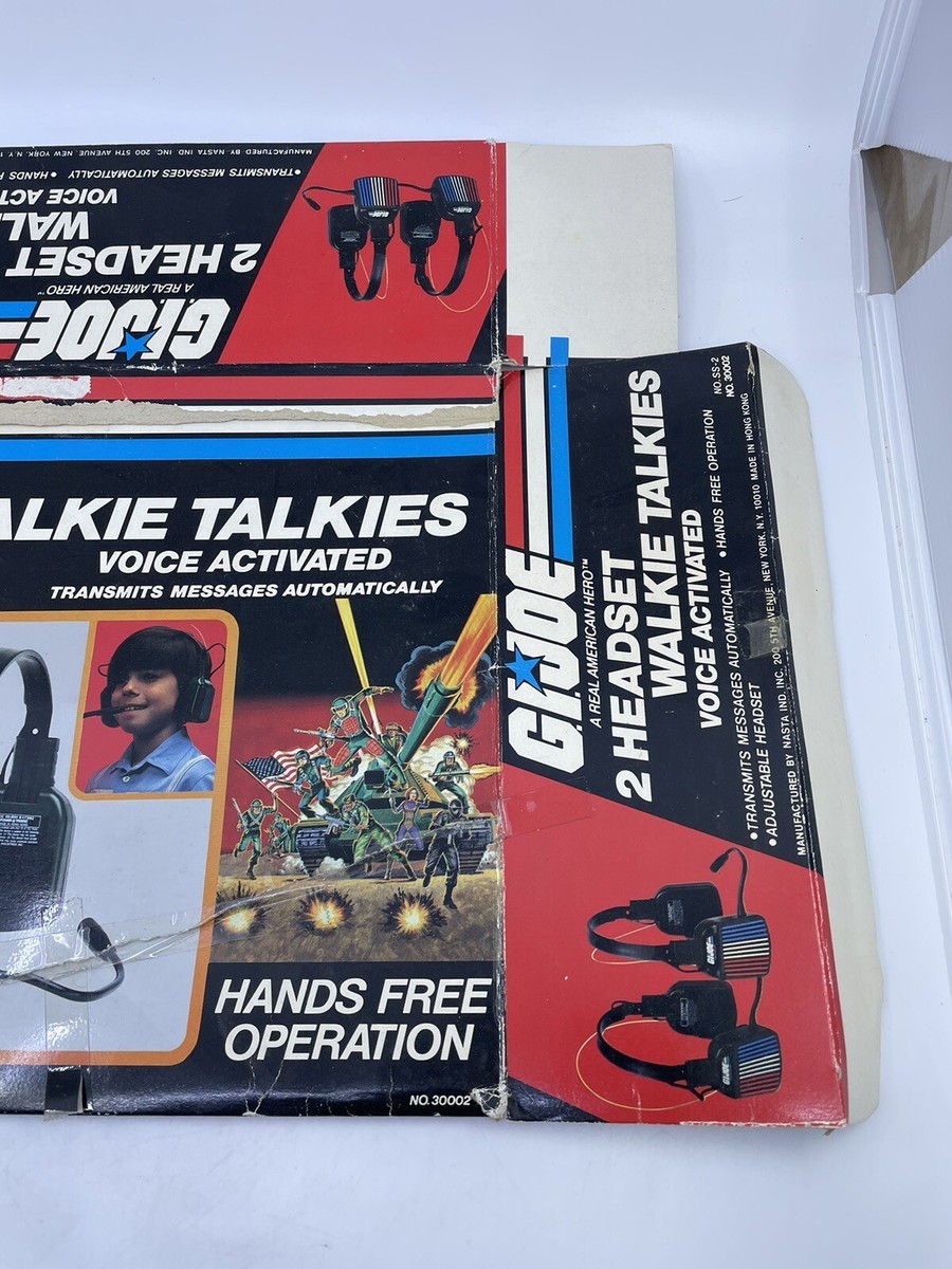 Joe 　脇息2個セット② Two Voice Activated Walkie Talkies Headsets GI Joe 1983 Hasbro