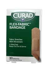 Curad Flex Fabric Bandages 3/4 inch x 3 inch 30ct