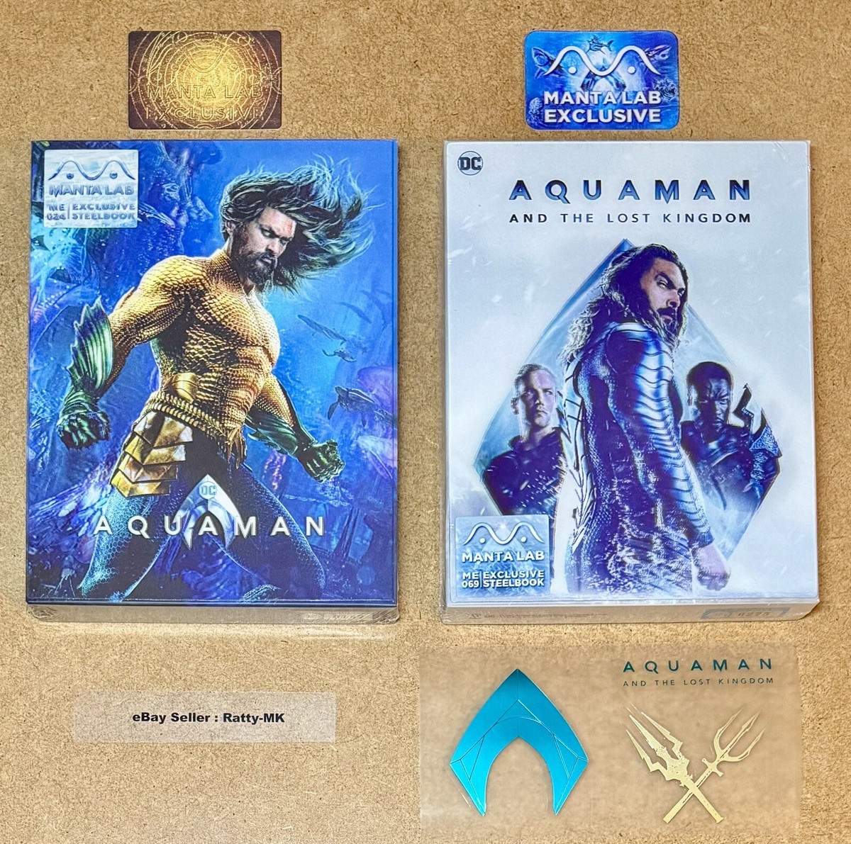 AQUAMAN - MANTA LAB 4K + BLU RAY DOUBLE LENTICULAR STEELBOOK