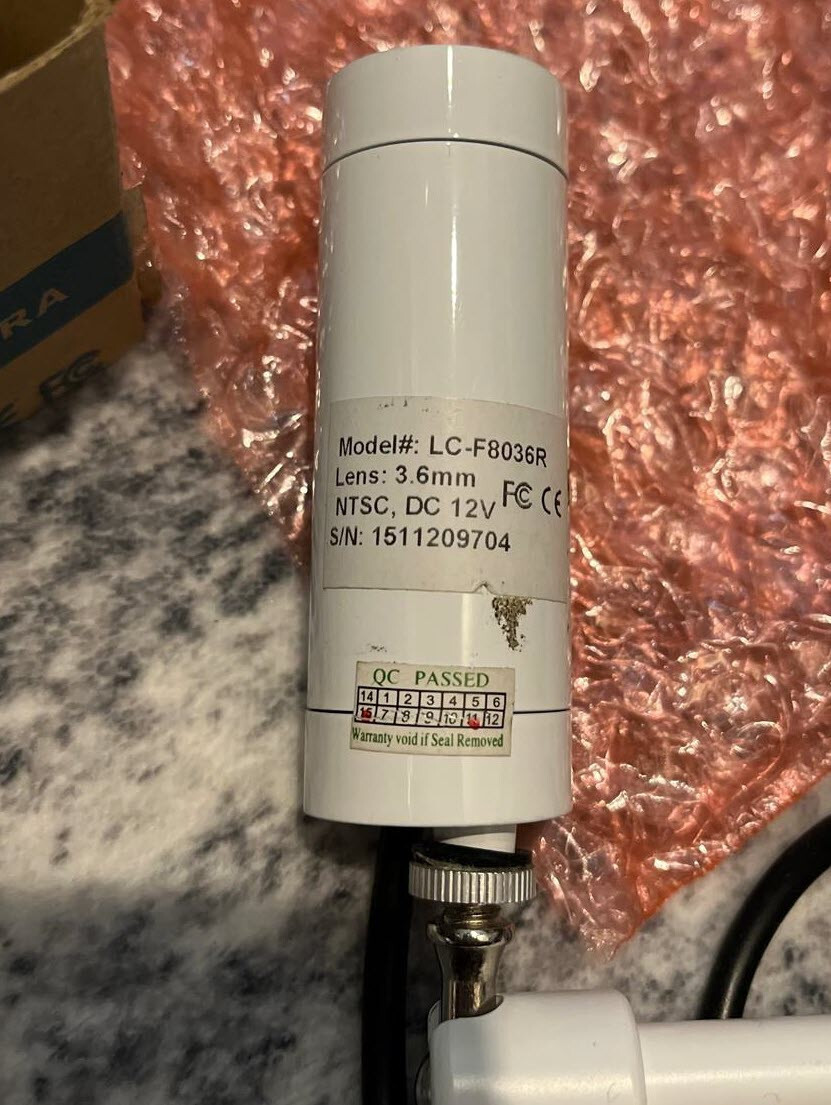 Color IR CCD Camera &ndash; LC-F8036R with 3.6mm Wide Viewing An