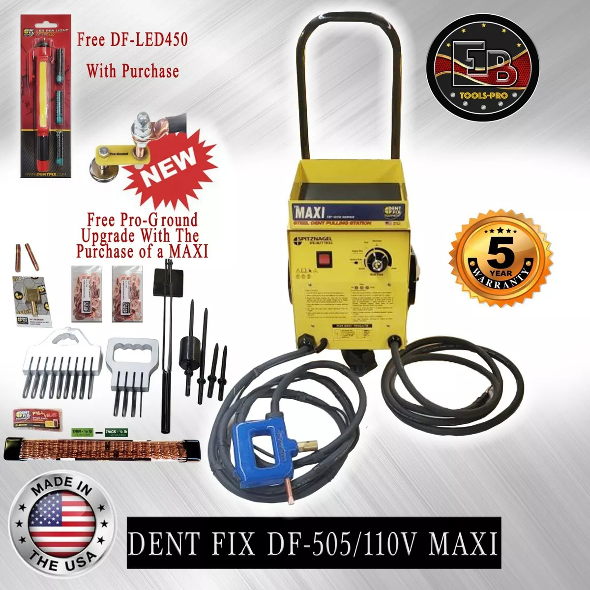 Dent Fix Equipment DF 505 Maxi 110 Volt Dent Pulling System Made In The USA