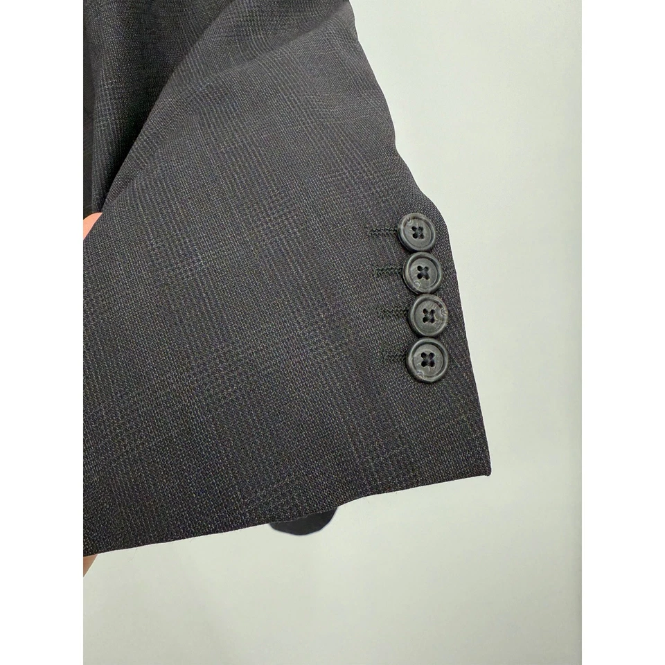 Abrigo Deportivo Corneliani Lana Doble Pecho Hecho en Italia Gris Carbón Para Hombres 58L Foto 4 de 4