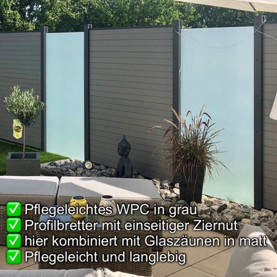 WPC Sichtschutz Zaun Sichtschutz Garten Sichtschutzzaun Garten Zaun Komplettset