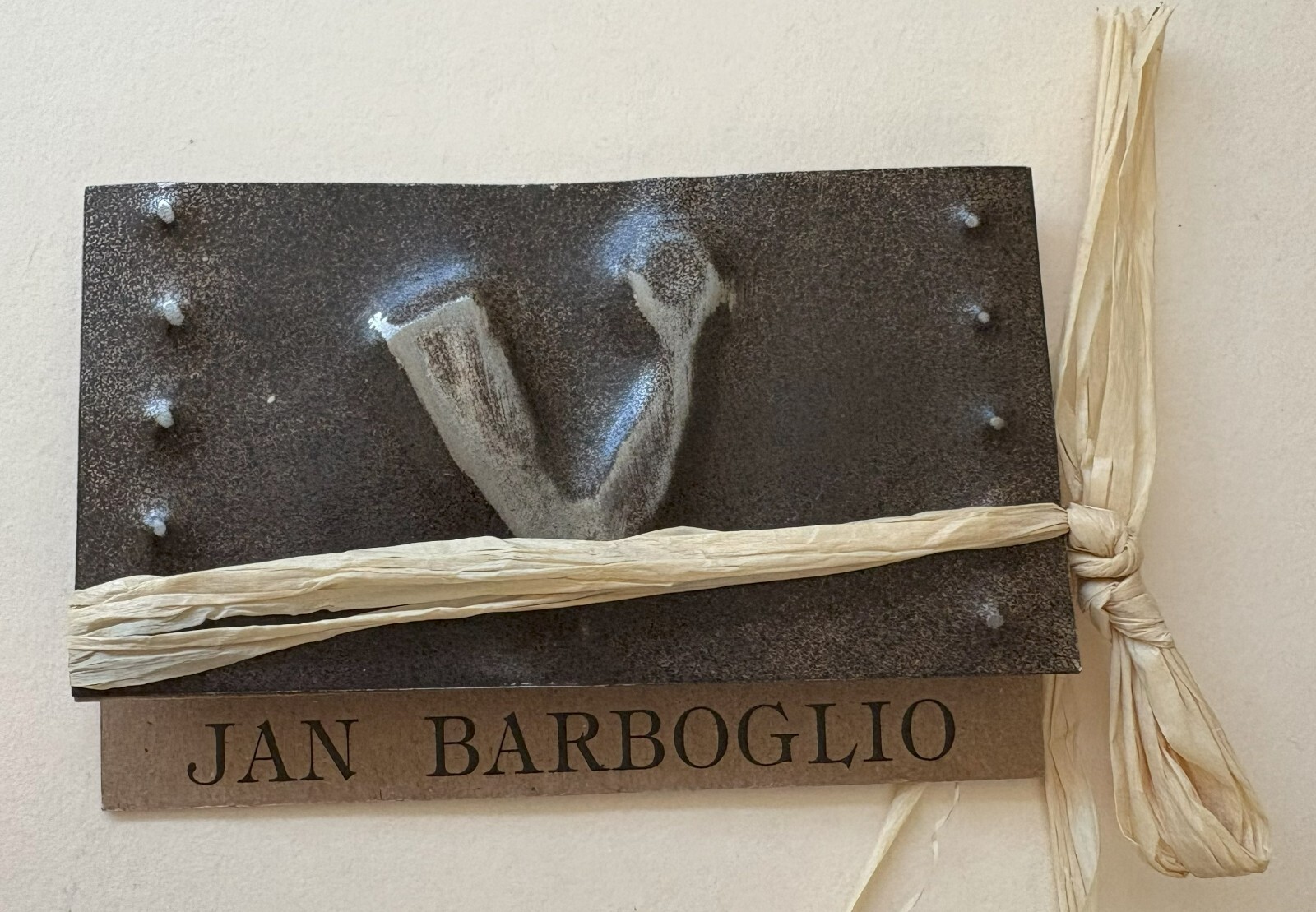 Jan Barboglio Tag Iron Arm  OriginaL Tag 3 3/8" (TAG ONLY)