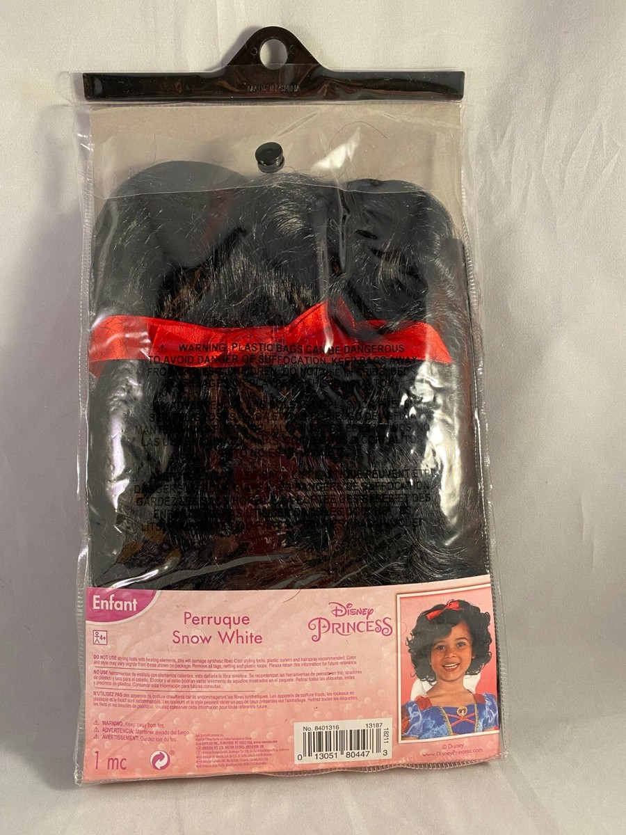 Snow White Child Wig Black Disney Halloween Costume NIP | eBay