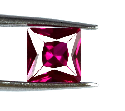 Mosambik roter Rubin 1,25 ct natürlicher Edelstein im Prinzessschliff AGI-zer...