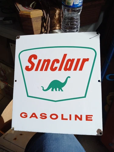 VINTAGE SINCLAIR GASline DINO PORCELAIN GAS MOTOR OIL SERVICE STATION PUMP SIGN