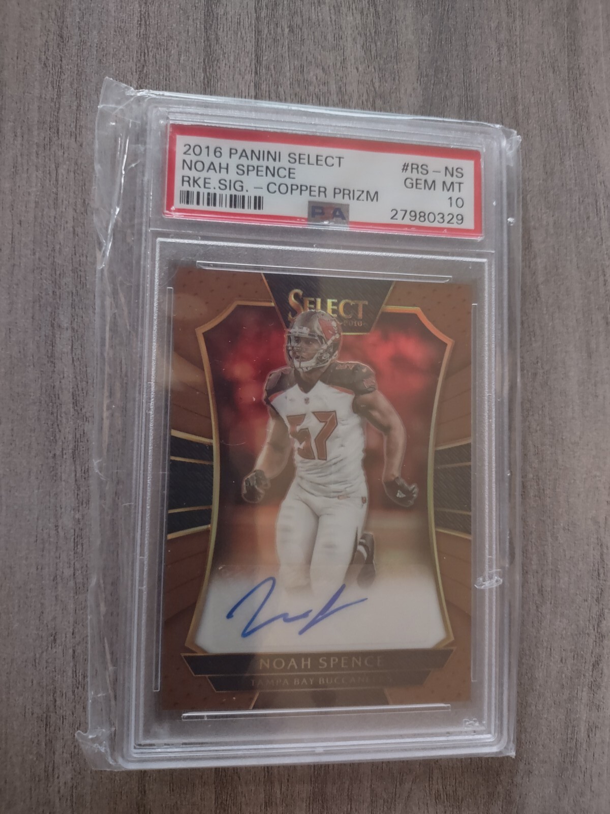 Noah Spence Panini Select Rookie Signatures #RSNS Copper Prizm