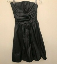 Black Formal Davids Bridal Bridesmaid  Sleeveless Dress Size 4,Ruffles