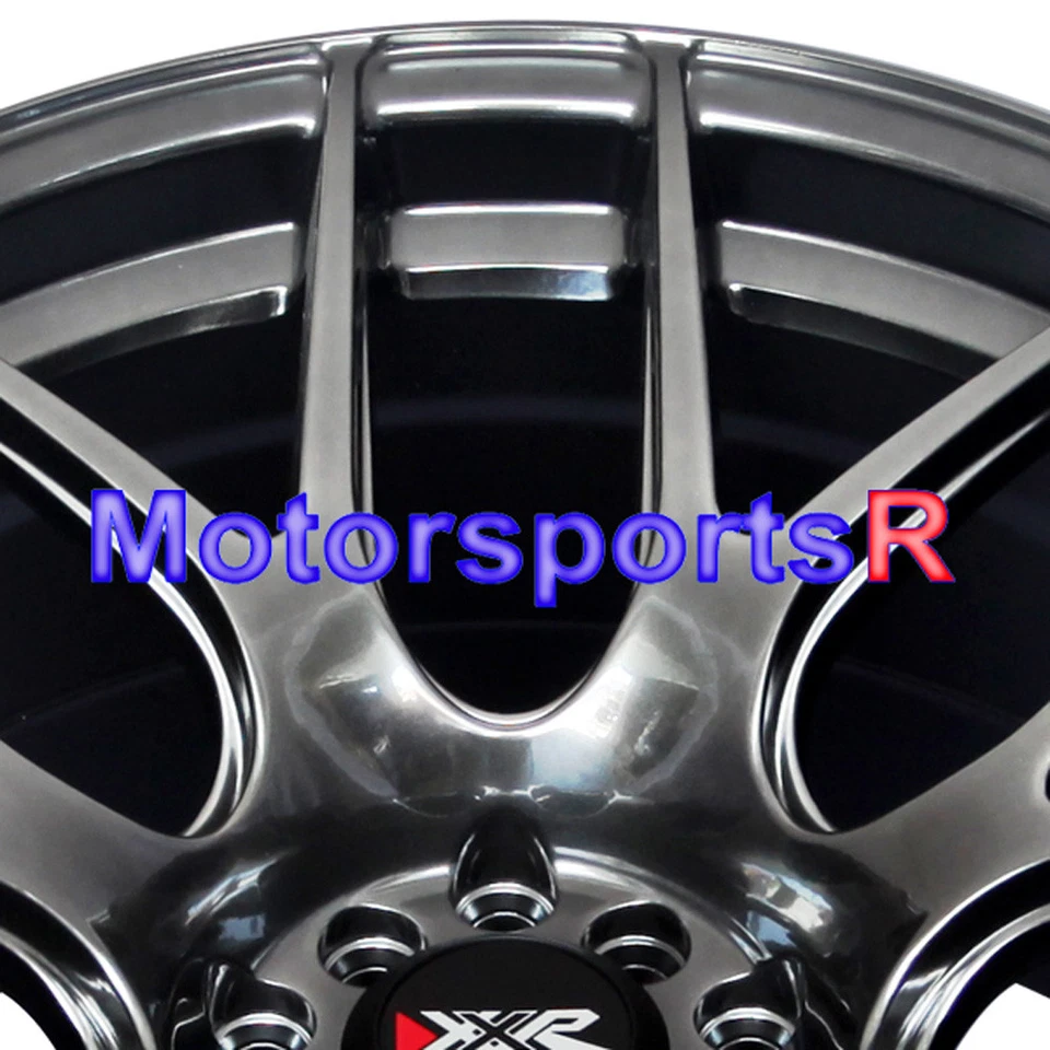 XXR 530 Chromium Black 18 18x9.75 +20 Concave Rims Wheels 5x100 Stance Scion Foto 4 de 4