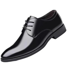 Men's Dress Shoes Stylish Breathable Wedding Classic Flat Formal Leather Shoes