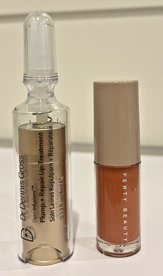 DR. DENNIS GROSS PLUMP + REPAIR LIP TREATMENT DermInfusions & FENTY LIP 01 MINIS