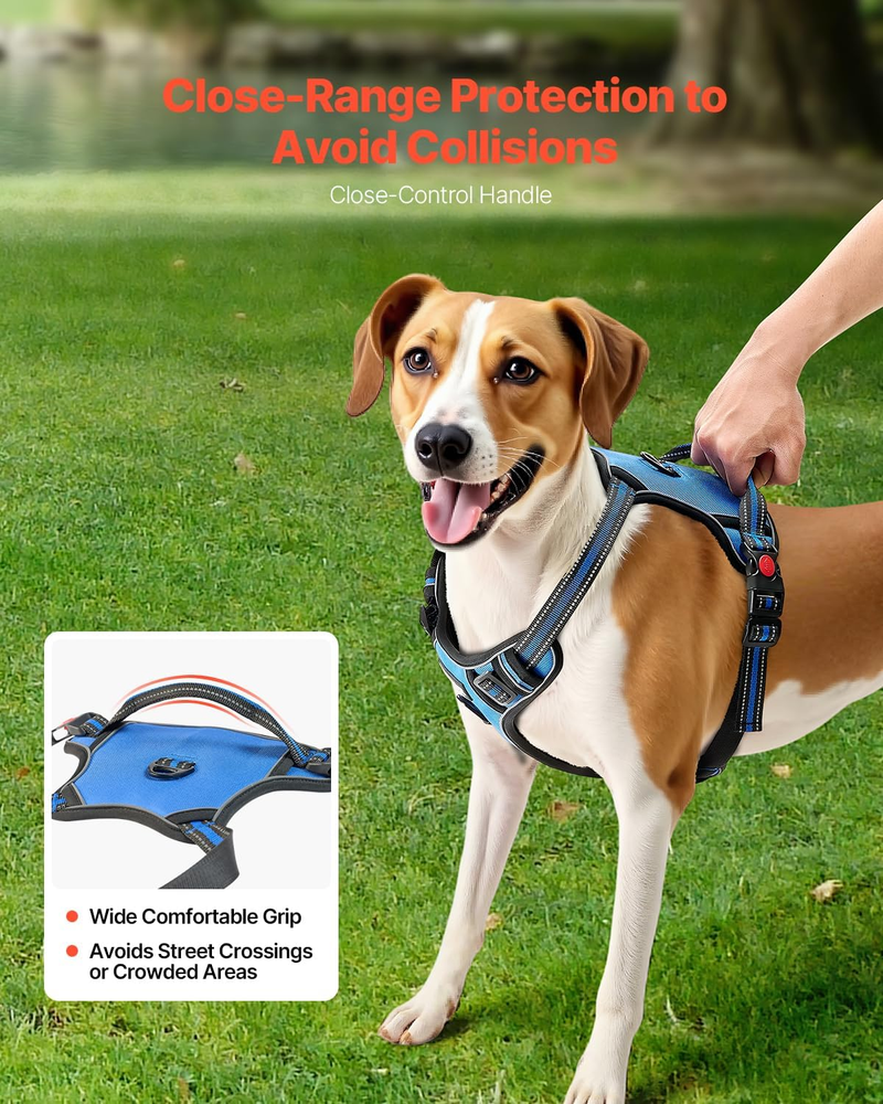 Dog Harness for Large Dogs, No Pull Adjustable Dog Vest Pet Harness, with 5Ft Le