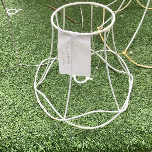 Job Lot Bundle Of Lamp Shade Wire Frames Reupholstering Refurbishing x7 Various - Picture 9 of 20