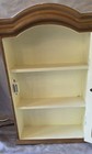 Handpainted Vintage Glass & Wood Three Shelf Curio Cabinet Wall Mounted Display — photo 3