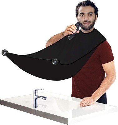 Beard Shaving Bib mit Suction Cups 120x78 cm Black