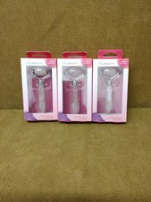 Plum Beauty Pink Mini Rose Quartz Facial Roller Massager Travel Size 3PK 1 