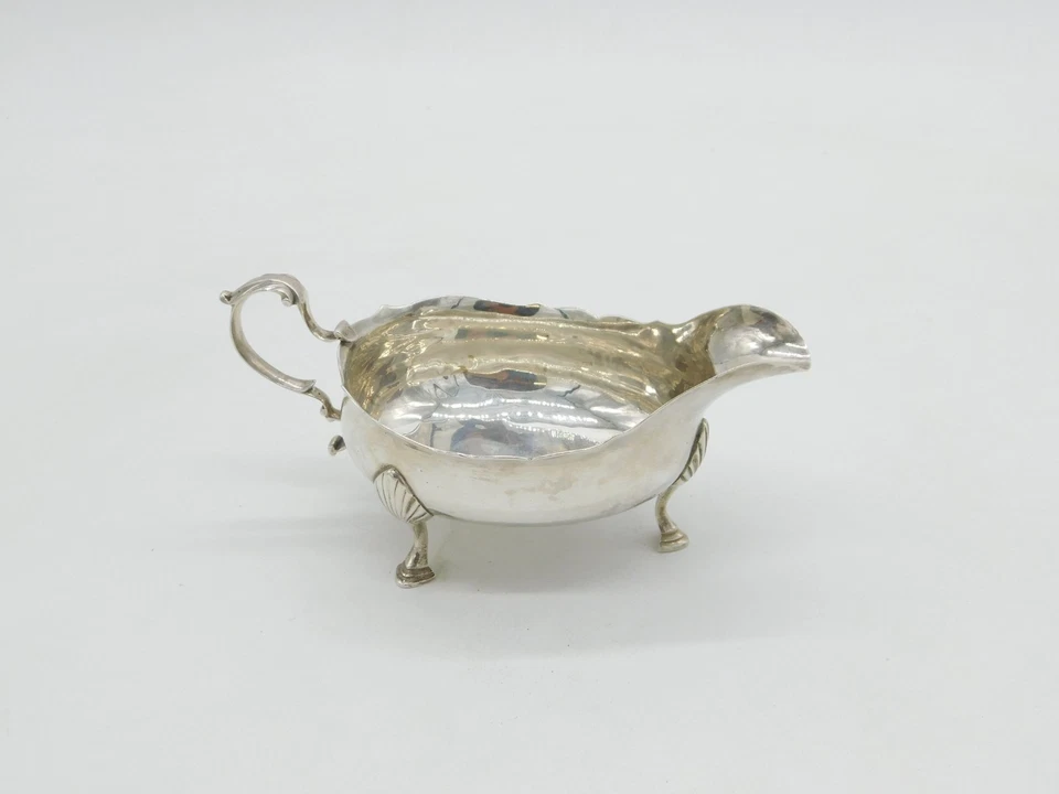 Newcastle Provincial George III Barco Salsa Plata Esterlina Antiguo c1780 Foto 2 de 4