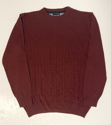 【関税&送料込】Mm Studio Burgundy Cashmere And Wool Canneti Lecco's Cashmere Sweater Merino Wool Mens 2XL Maroon