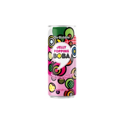 O s Bubble Jelly Popping Boba Peach Oolong & Aloe Vera 340mL