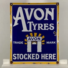 Avon Enamel Sign - 50x40cm (19.7x15.7") - Beautiful Old-Looking Tyres Decoration