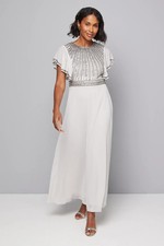 Wallis Grey Maxi Dress Womens Occasion Dresses