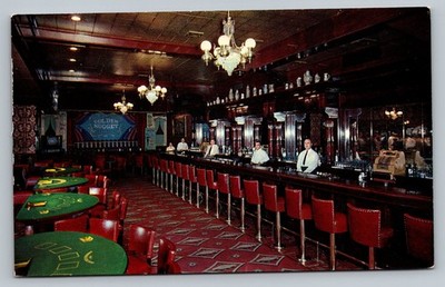 Golden Nugget Gambling Hall Saloon And Restaurant Las Vegas Postcard c1960