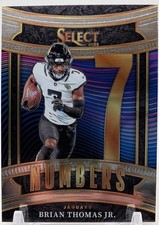 2025 Panini Select Football - Brian Thomas Jr. Card 9 Numbers