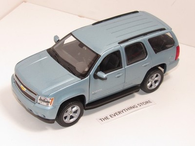WELLY 2008 CHEVY TAHOE LT SUV 1:24 SCALE LIGHT BLUE PREOWNED FREE SHIP