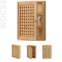 SchlüSselkasten Bambus SchlüSselboard SchlüSselbrett SchlüSselleiste Holz