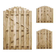 Gartentor Gartentür Holz Zaunlatten Zauntor Hoftor Gartenzaun Zauntür 100-150 cm